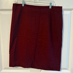 J. Crew Maroon Pencil Skirt